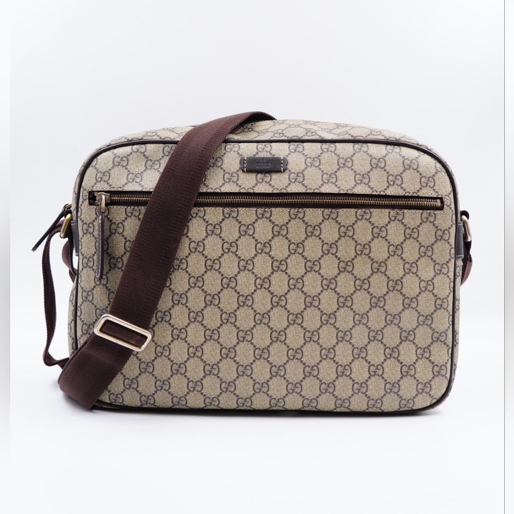 AM54❤️ Gucci GG Monogram Canvas Messenger Bag